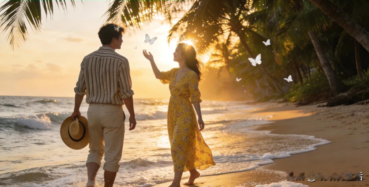 奔赴海岛，邂逅爱情
 
我把城市的喧嚣折进风里
只身奔赴一片蔚蓝的约定
 
海浪