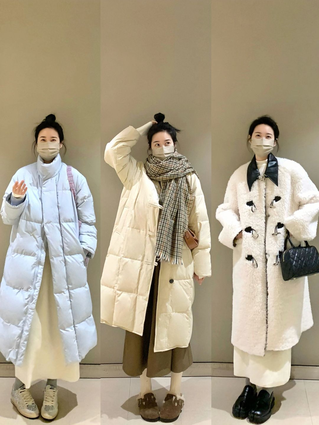 太冷了吧 长款保暖冬装穿起来！！！