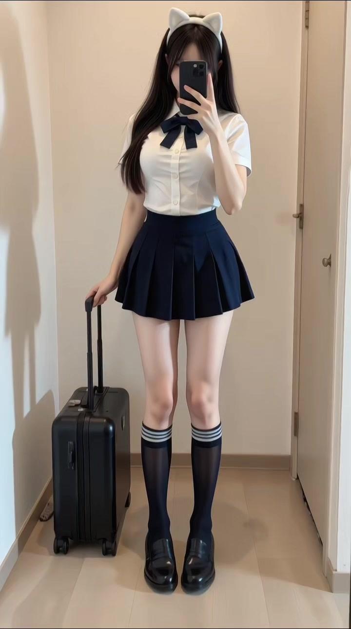 最近沉迷JK格裙无法自拔，各种颜色和图案的格裙都想拥有，但搭配对了才更出彩～
1