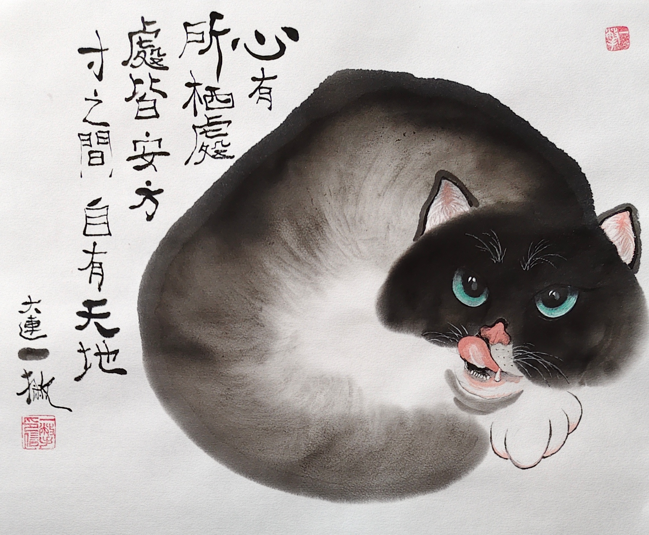 我最爱的中国色遇见艺术 再画一只猫
