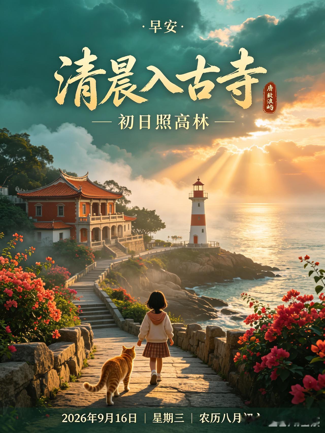早安！

愿厦门清晨为你放映六部电影：鼓浪屿是奇幻冒险片，借“清晨入古寺，初日照