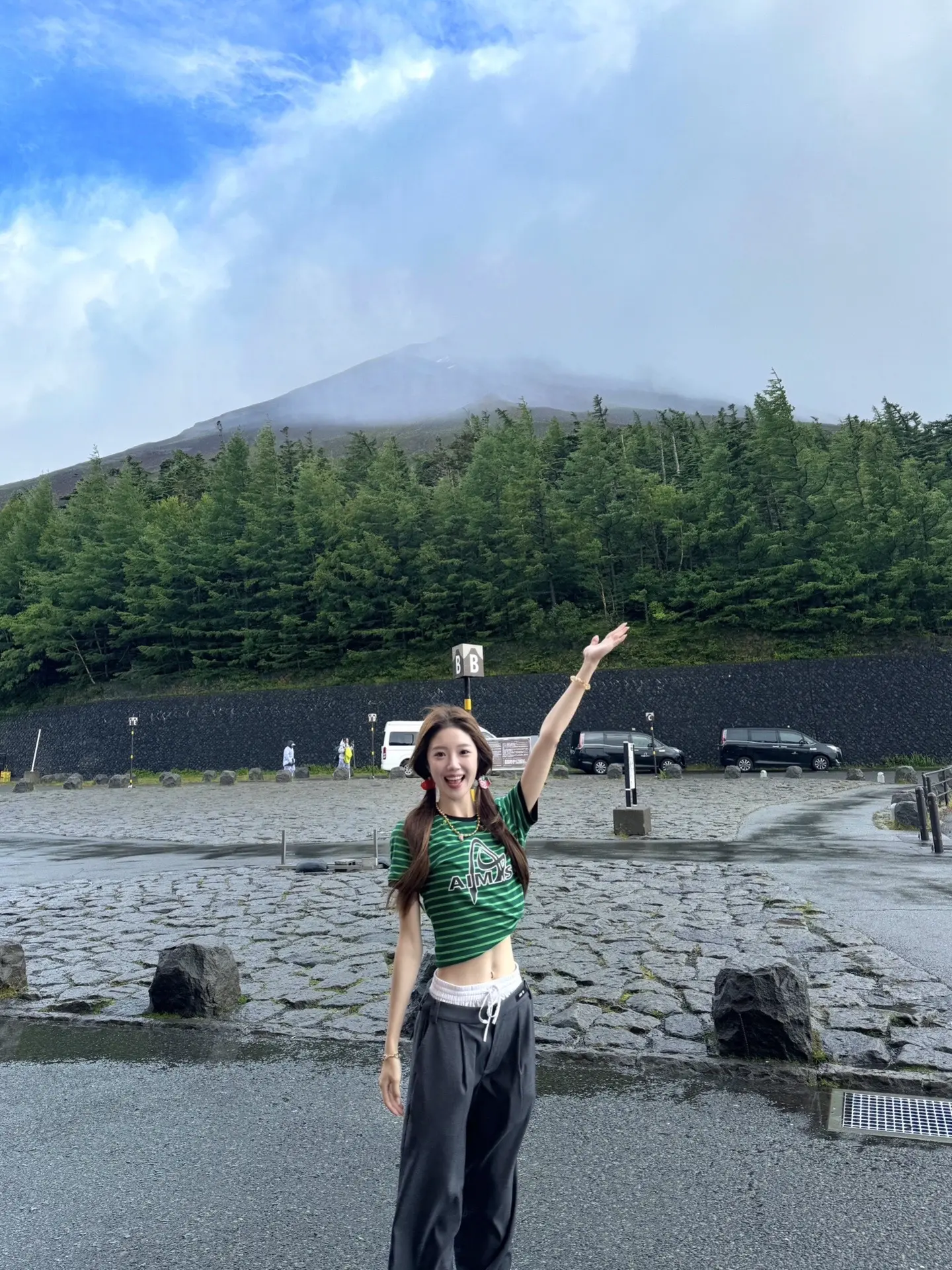 终于我也到了富士山下🗻。