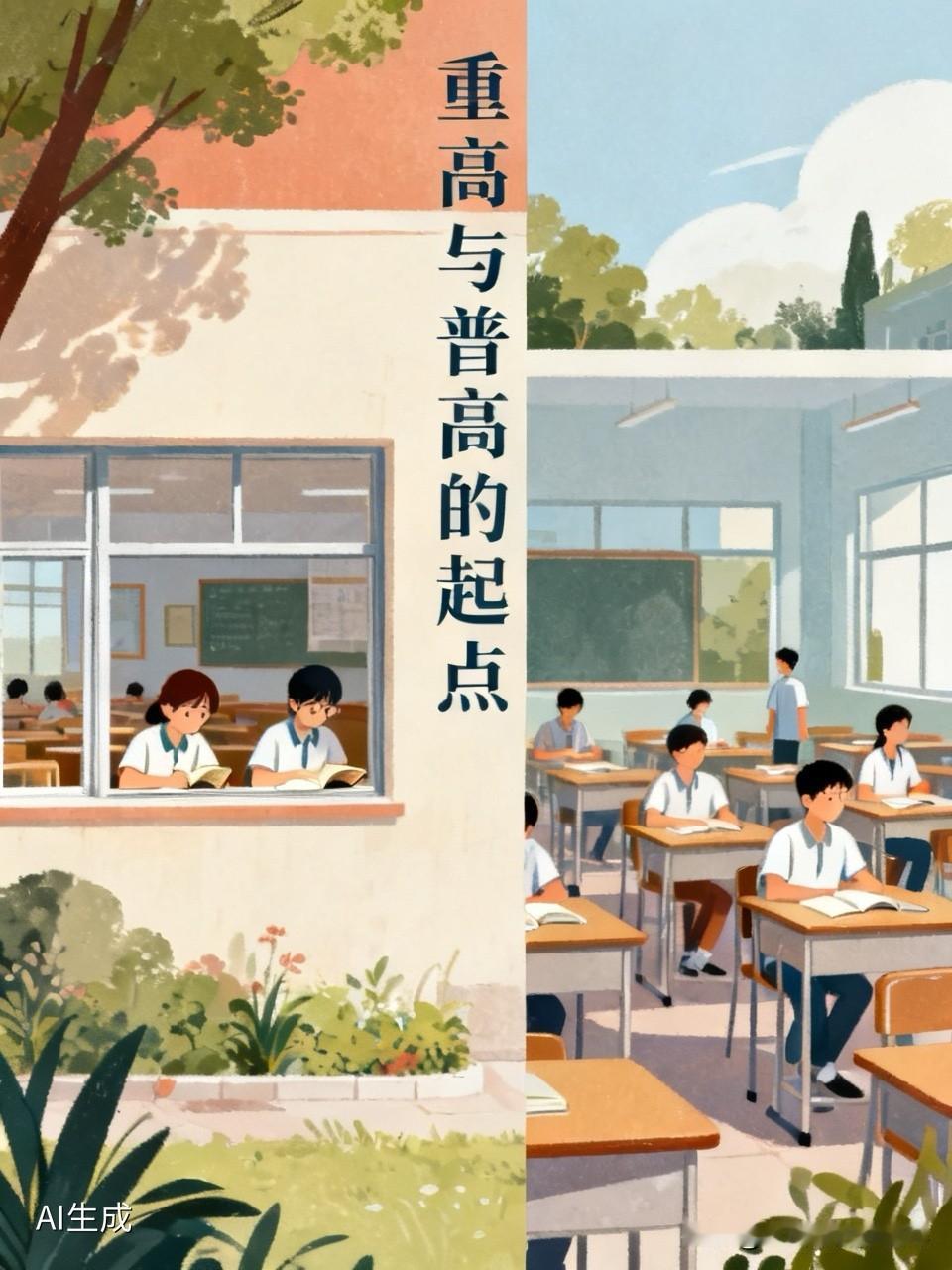在平顶山，重高和普高的差距从高一就开始了。我家住在平顶山，楼下就是市一中的围墙。