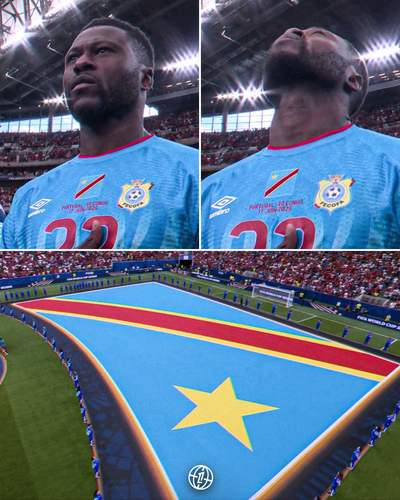 🥹 怎能不热泪盈眶？🇨🇩 由里尔后卫姆本巴率领的刚果民主共和国在小组赛第1