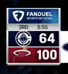 第三节打了1分多钟，快船五上五下宣告投降第三节过半，热火得分上100 