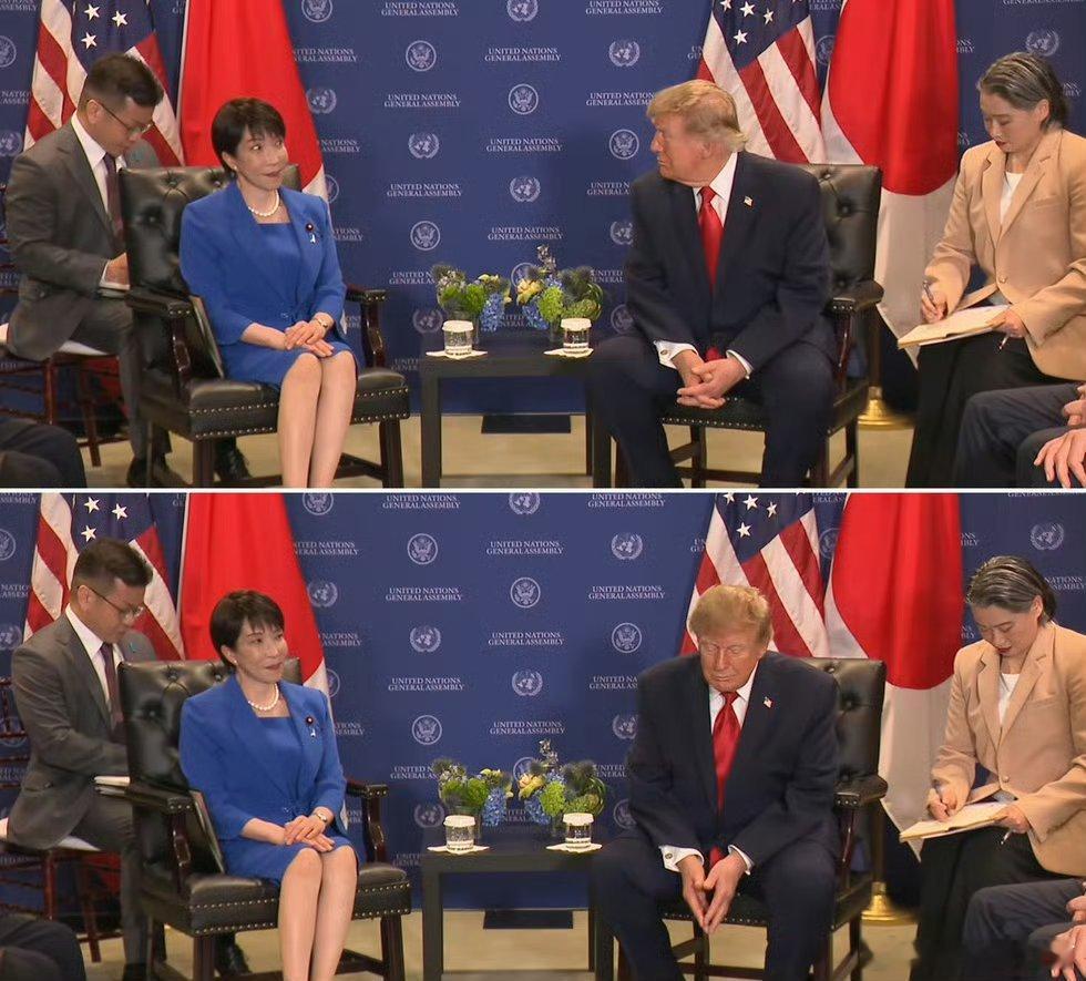 特朗普为何始终不叫高市名字，高市早苗是个戏精，见面热情直呼特朗普名字，而特朗普公