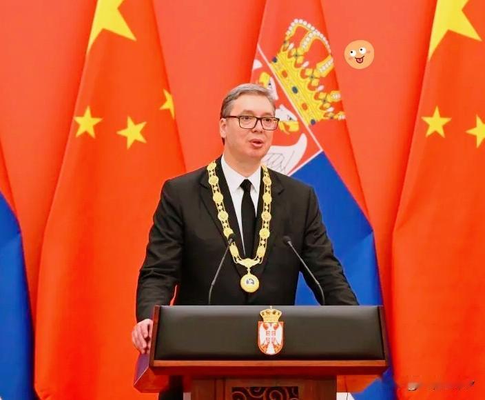 哭了，塞尔维亚表决心
5月25日晚，中方为塞尔维亚总统武契奇举行友谊勋章颁授仪式