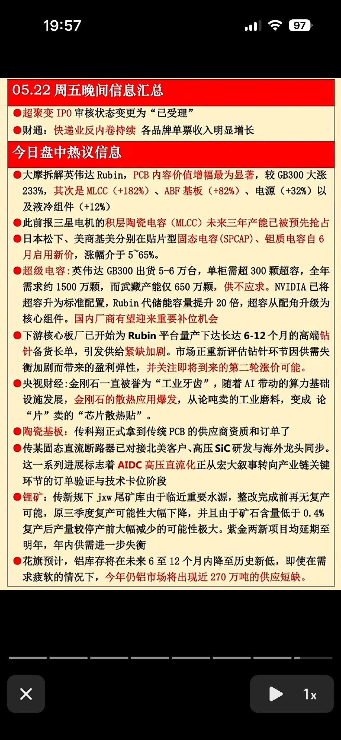 5月22日周五晚间信息爆点！超聚变IPO已受理，AI芯片供应链狂飙，超容缺货，金
