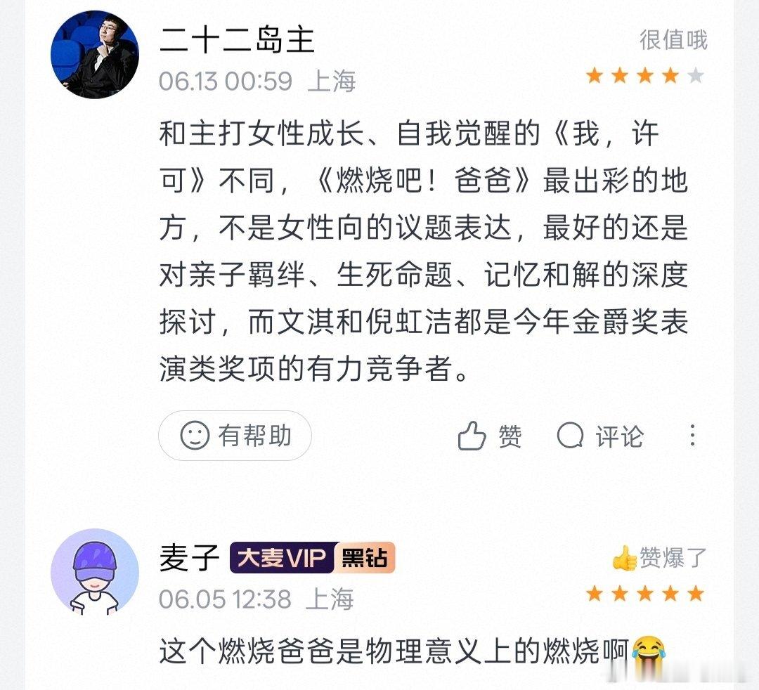 文淇文淇重生之我是秀才无双的女儿 认真看完影片后随手刷起大麦影评，里面的趣味点评