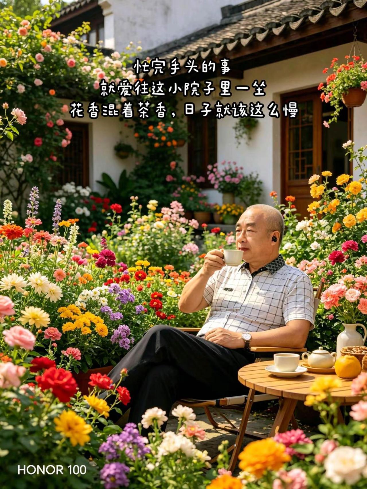 ai创作 普普通通的老头子 独行的老头