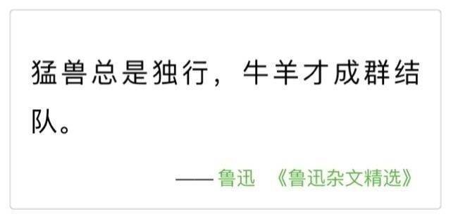 长大后，才发现鲁迅的文字是那么深刻，精辟到让人沉默以对。