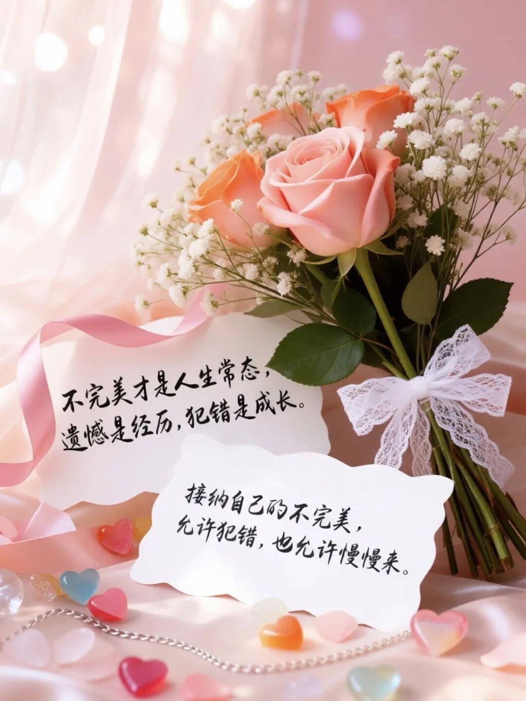 每日金句打卡签到不完美才是人生常态，遗憾是经历，犯错是成长