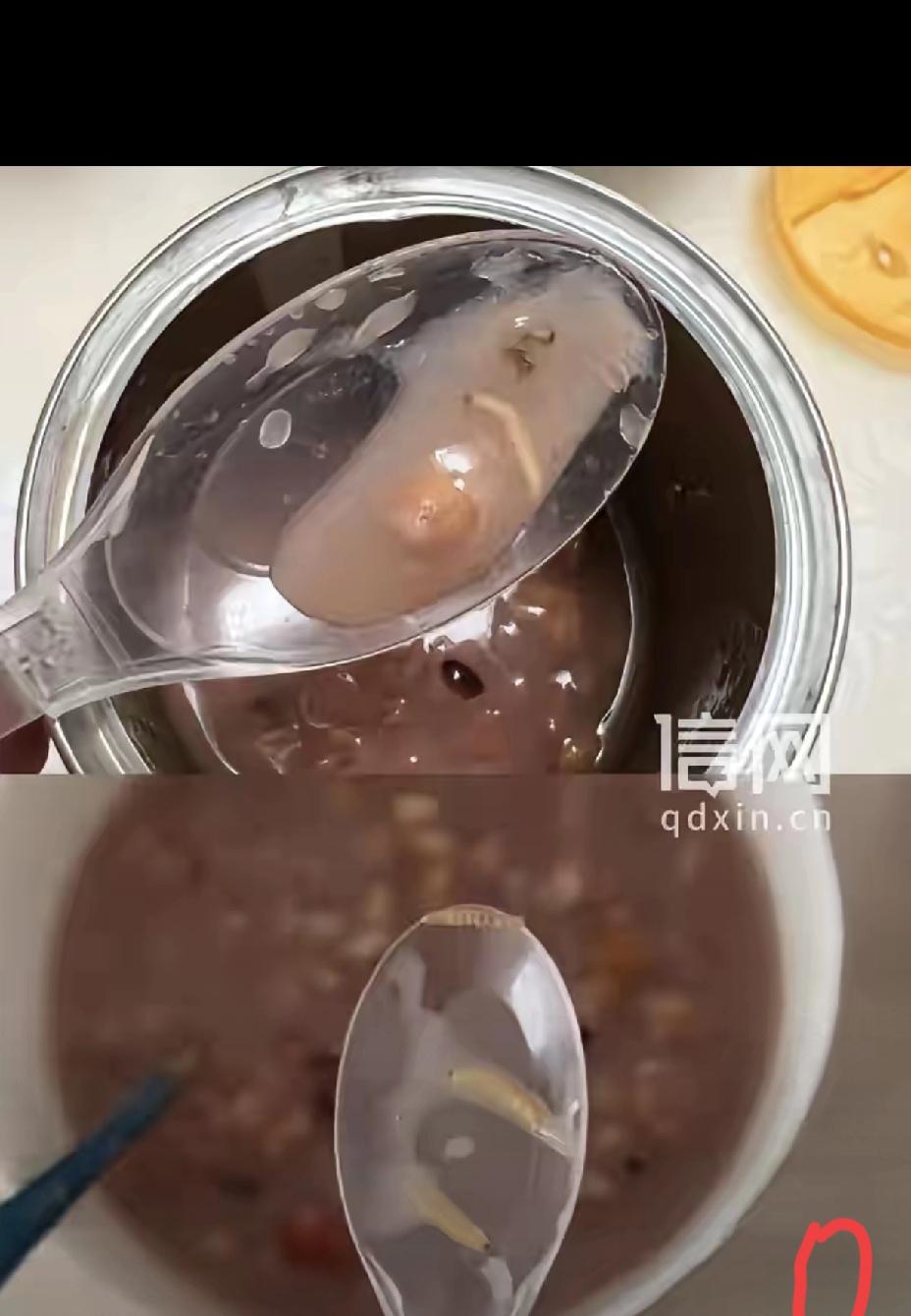 太恶心了！河北男子春节收到的八宝粥，连开几罐全是虫子，舌尖安全不该沦为节日礼品的
