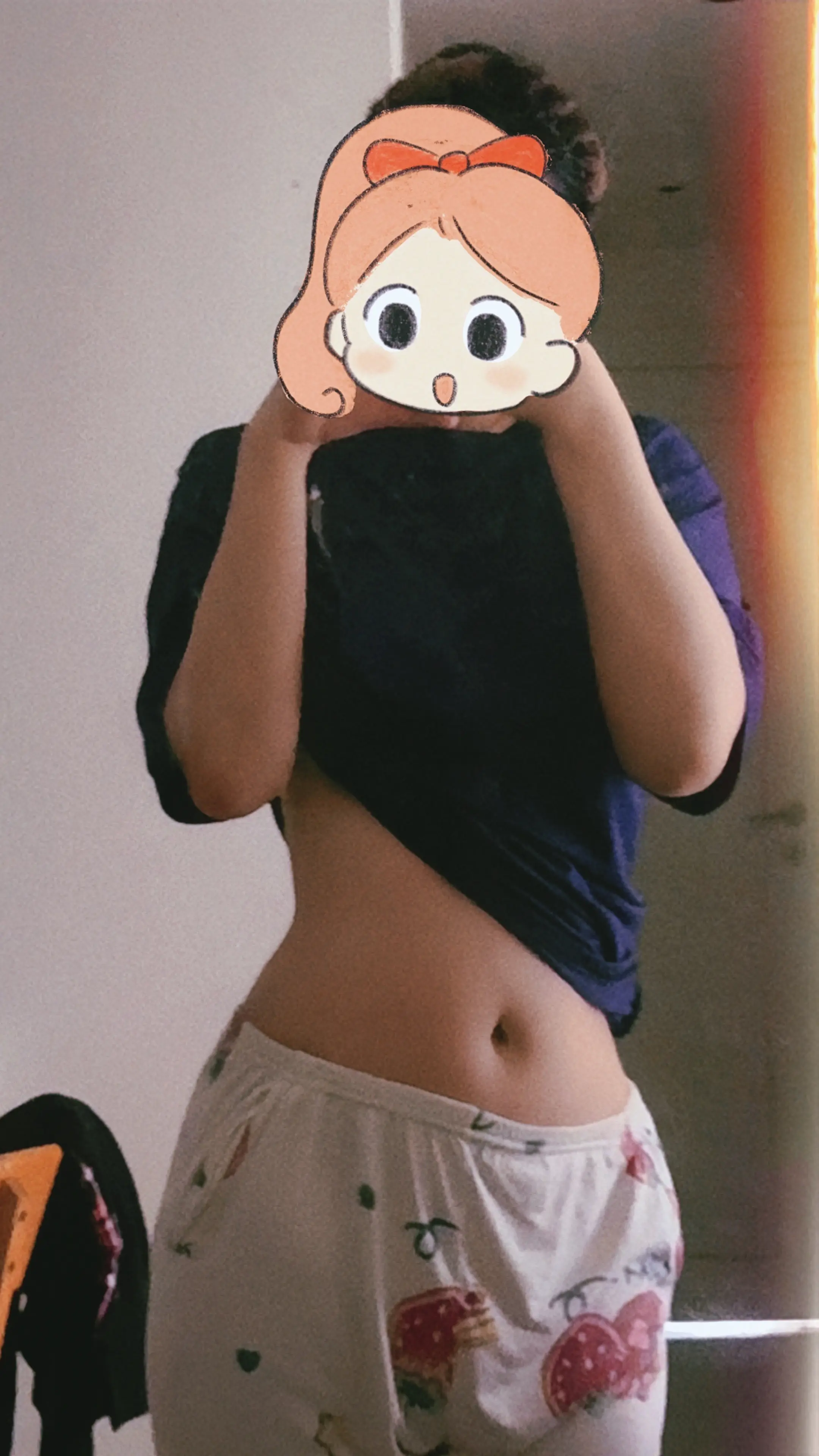 有点肚子罢了。