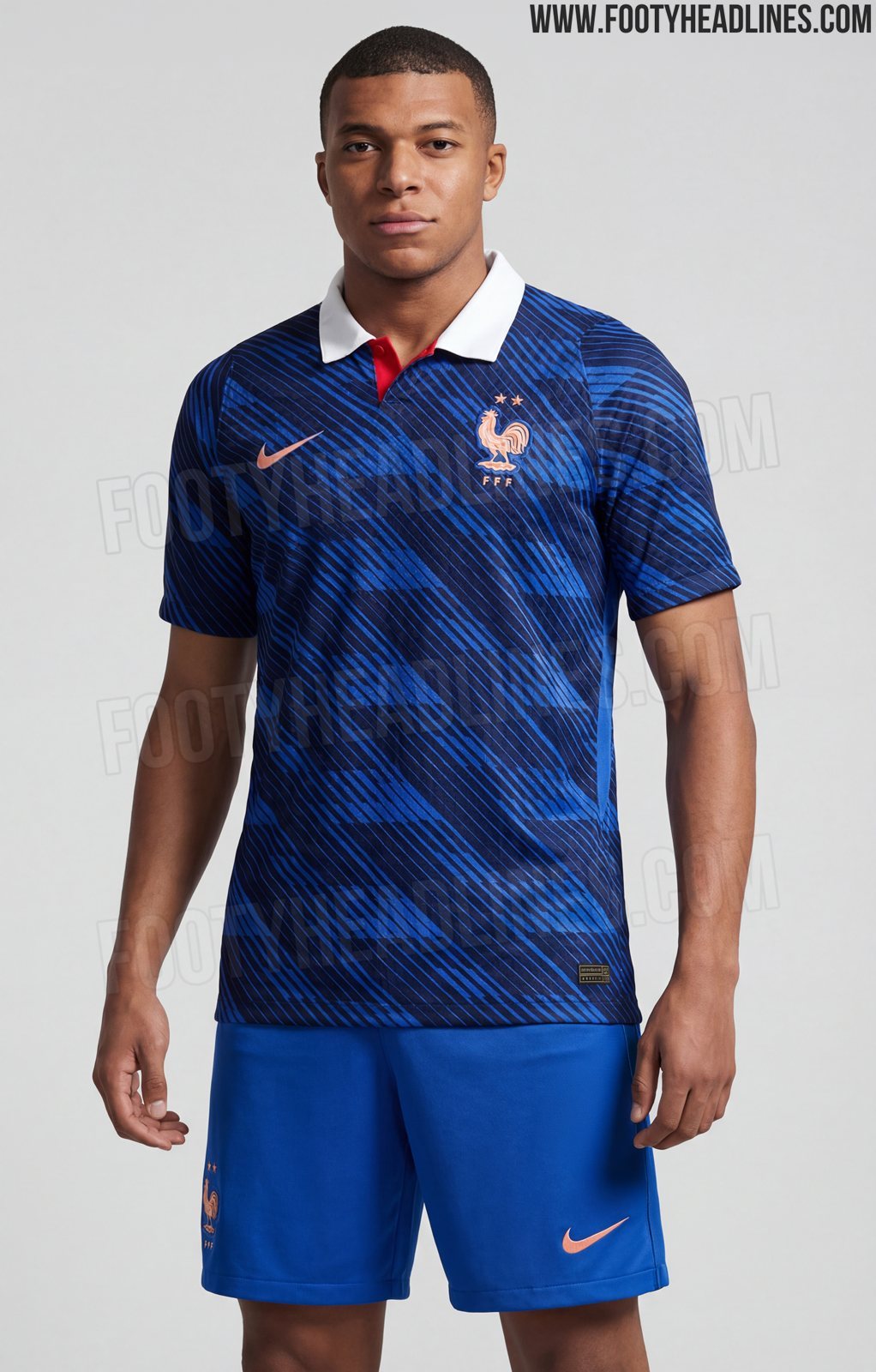 Footy Headlines：法国队2026年世界杯主场球衣。👀 halam