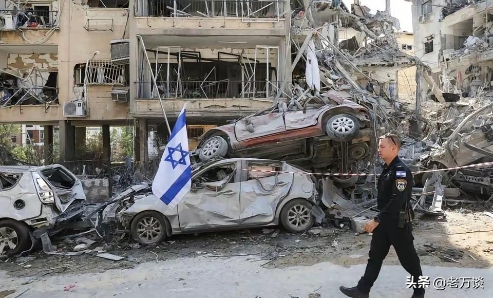 轰炸后的特拉维夫，简直就是加沙般的存在，不过比加沙好太多了，毕竟加沙已经移为了平