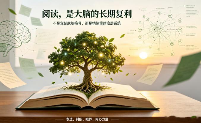直观感受到长期大量阅读的好处长期大量阅读最直观的改变不是立刻变厉害而是慢慢重塑你