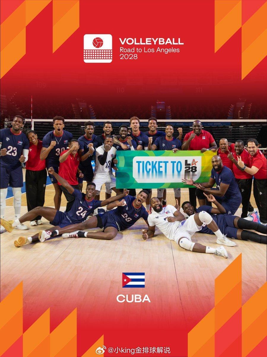 ✅️ 🇨🇺→ LA 2028古巴在北美区预选赛决赛中以3-1击败加拿大，获得