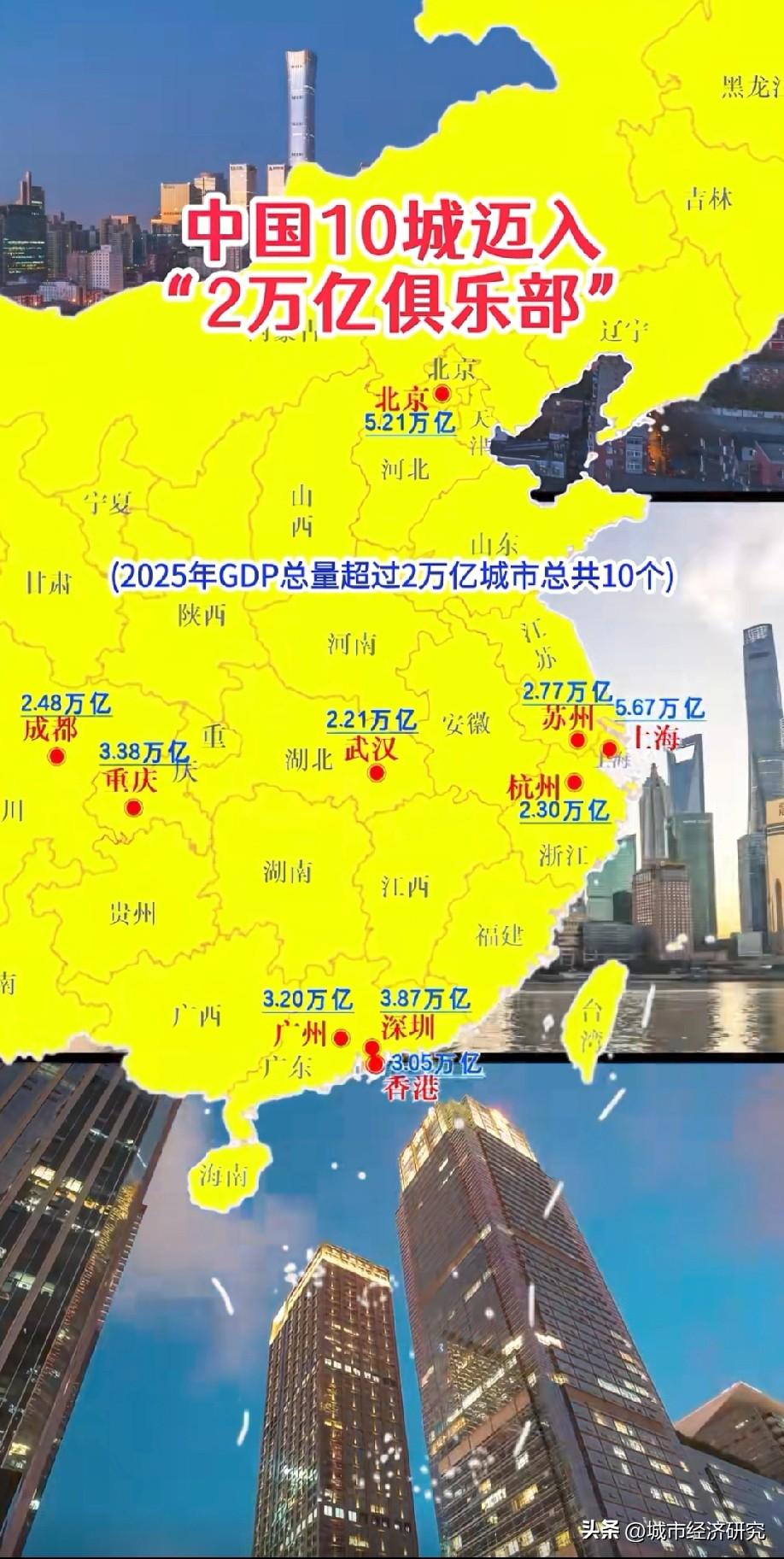 我国GDP达到2万亿元人民币以上城市名单，图片里属于我国GDP达到2万亿元人民币