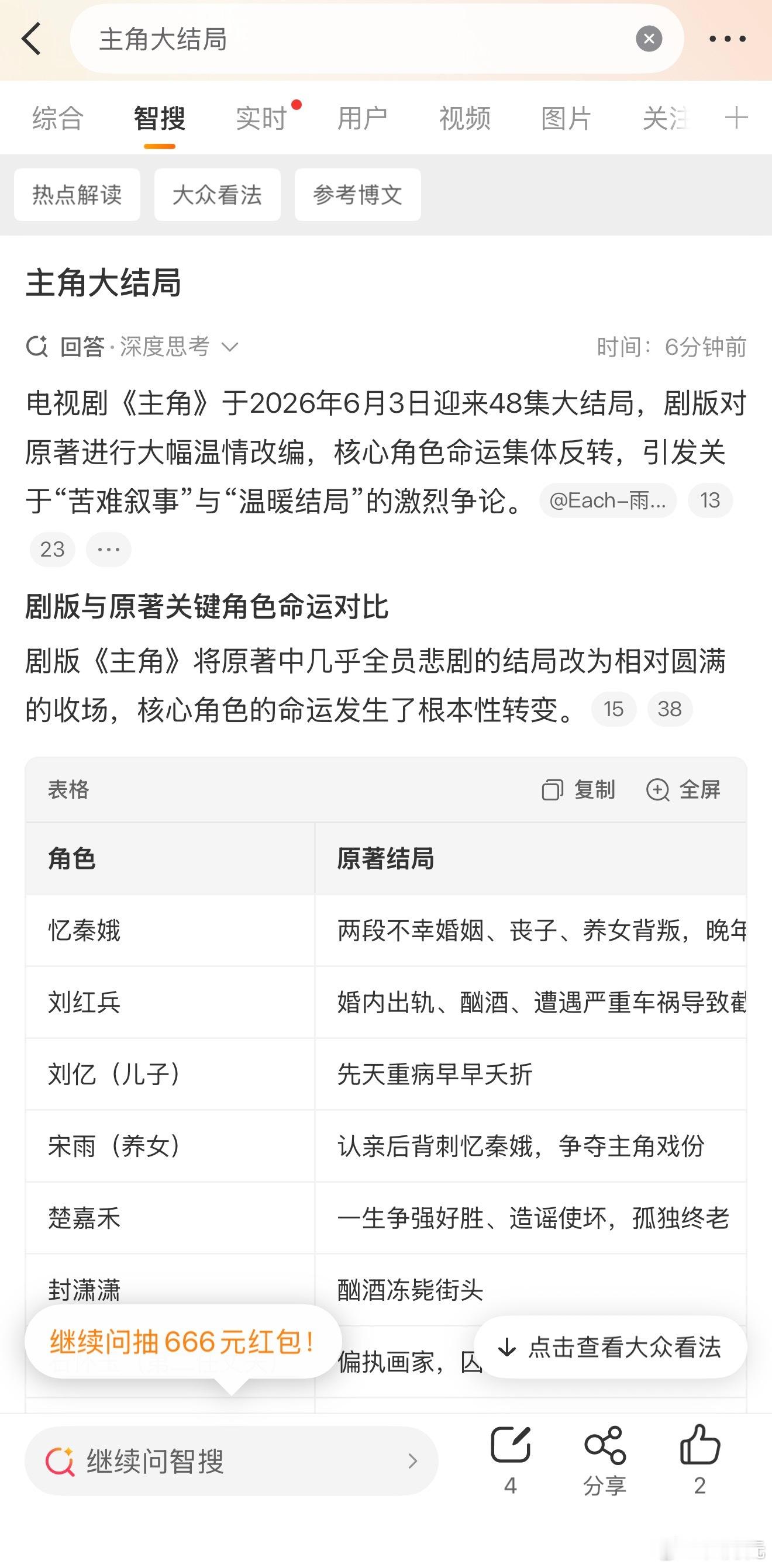 主角大结局，好了，终于可以看这部电视剧了，我看电视必须是要等到已经结局了才看的，