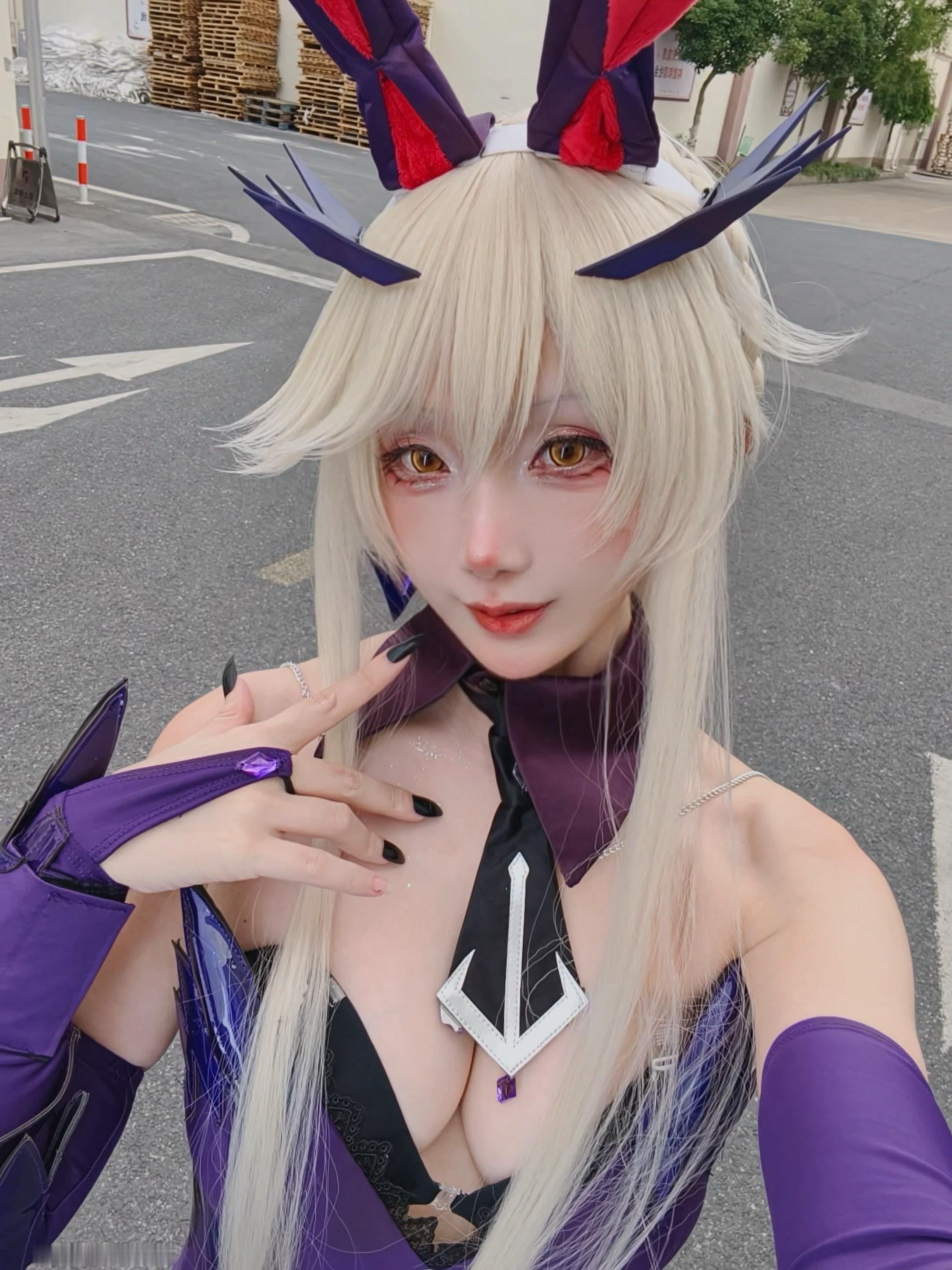 cosplay[超话]fgo黑枪呆 今年拍的最喜欢的一套！fgo大法好 ​​​