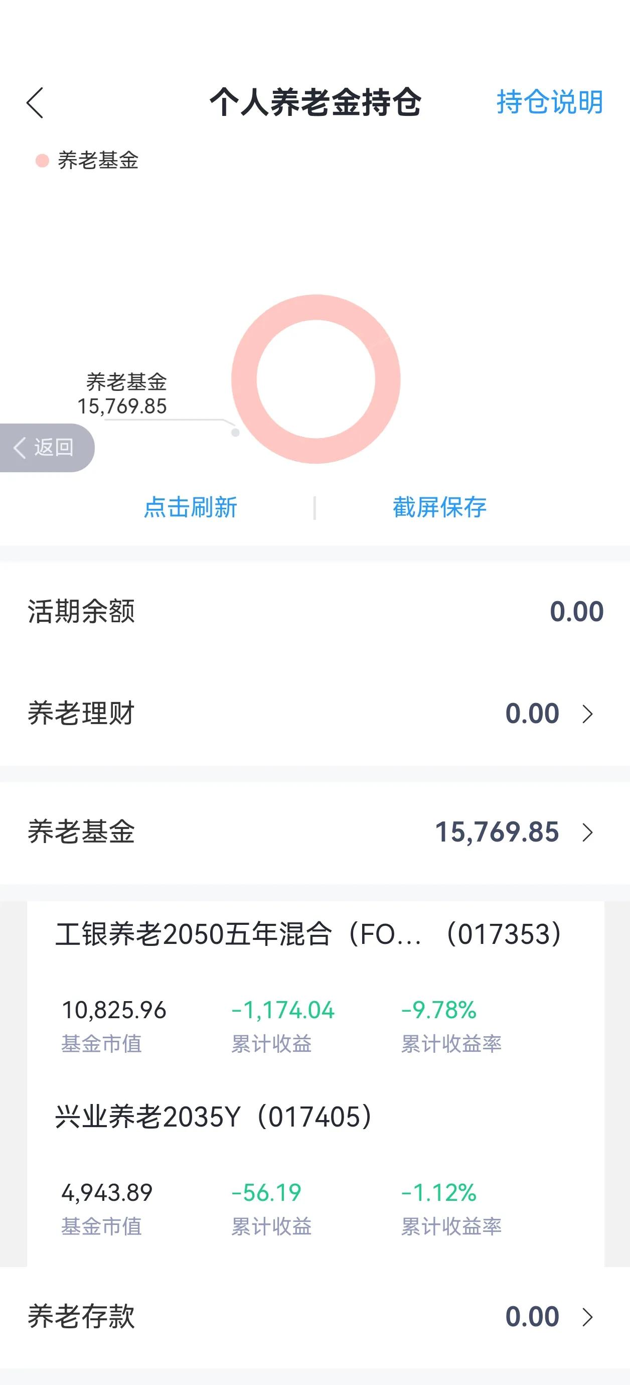 我的个人养老金，2年了，真好