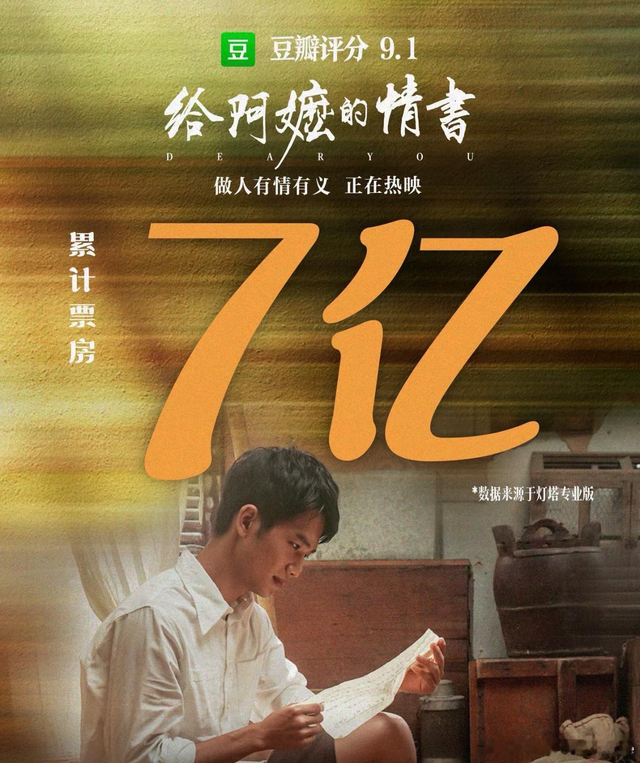 给阿嬷的情书 票房破七亿 