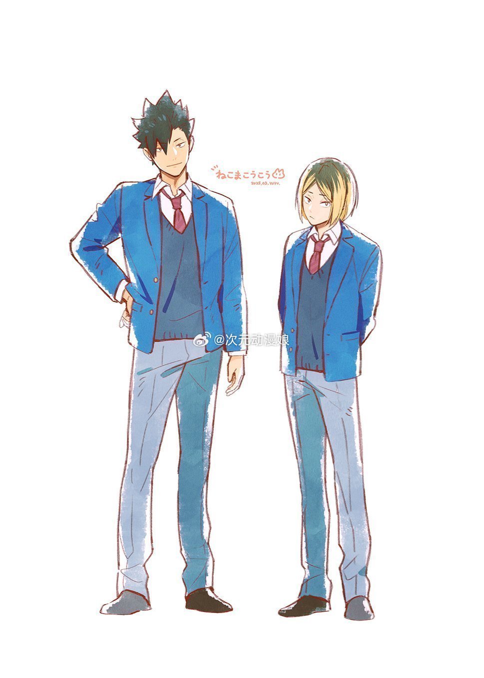 排球少年黑研身高差！    X:yuyudesu0806 