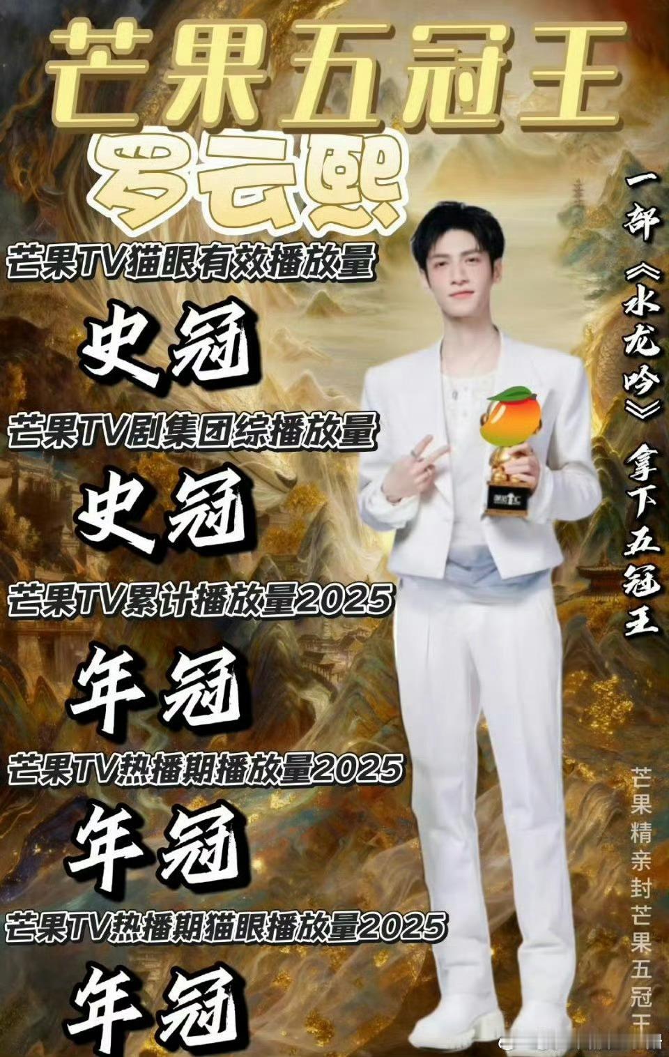 你觉得芒果史冠是罗云熙《水龙吟》还是杨紫《国色芳华》？   