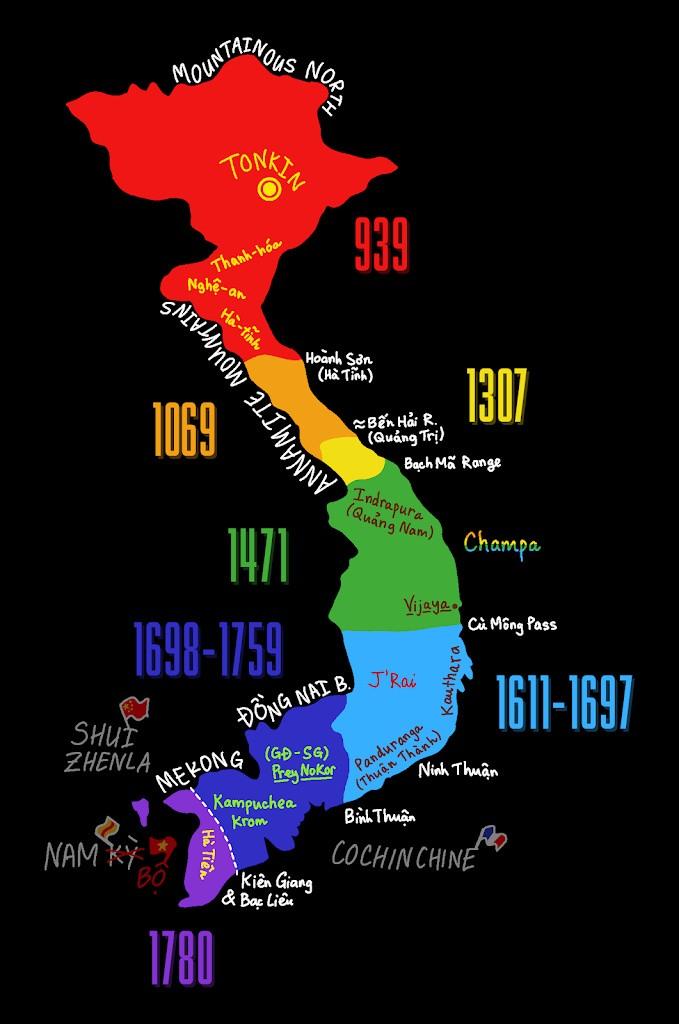 越南领土扩张史 ，越南用了1000年时间才打下现在的国土。最后，越南开始展开第二