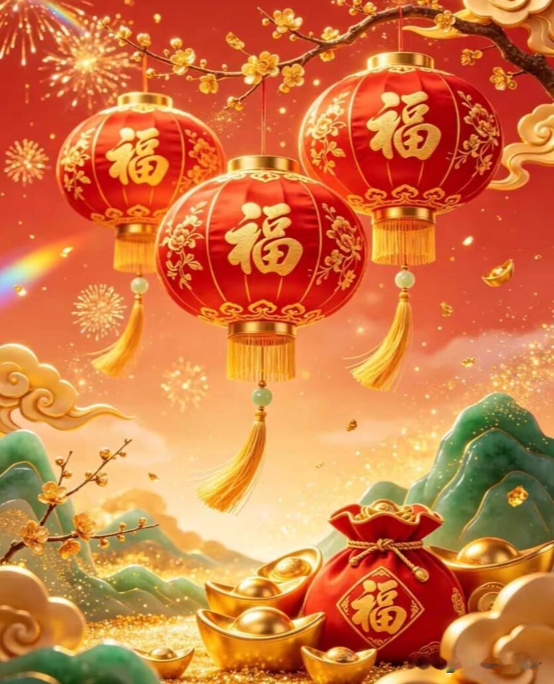 福气满满
福灯高照
万事顺遂
