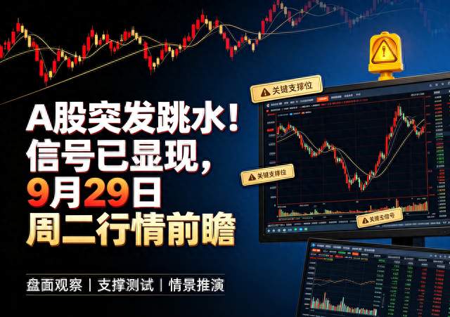 A股突发跳水！信号已显现，9月29日周二行情前瞻