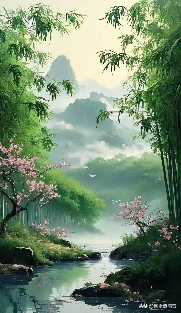 天净沙·翠竹
青竹有节身盈，
叶尖似柏常青。
胸藏凌云志耿。
铁姿坚挺，
笑迎寒