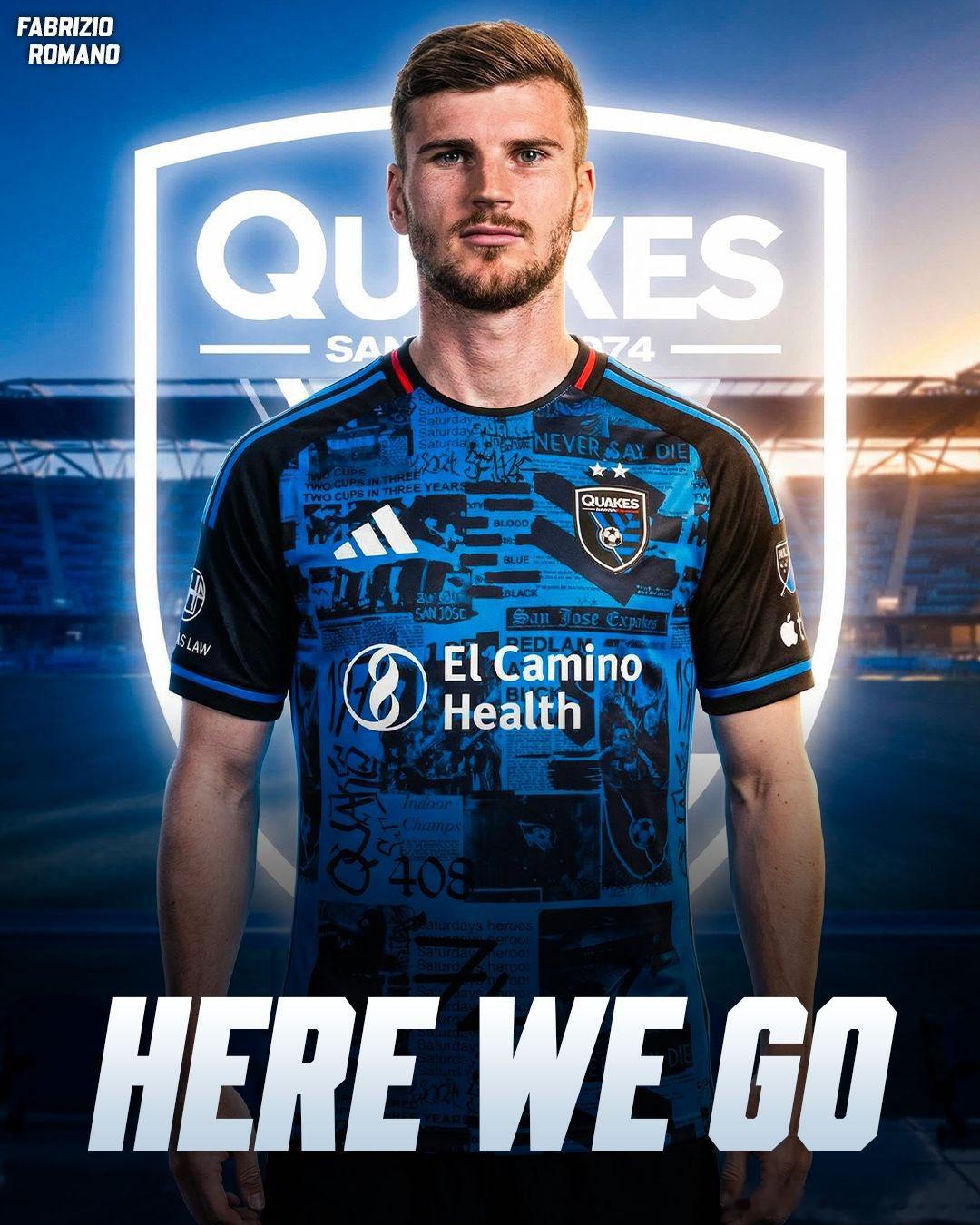 战略侦察机即将抵达美国……维尔纳离开莱比锡，加盟圣何塞地震，here we go