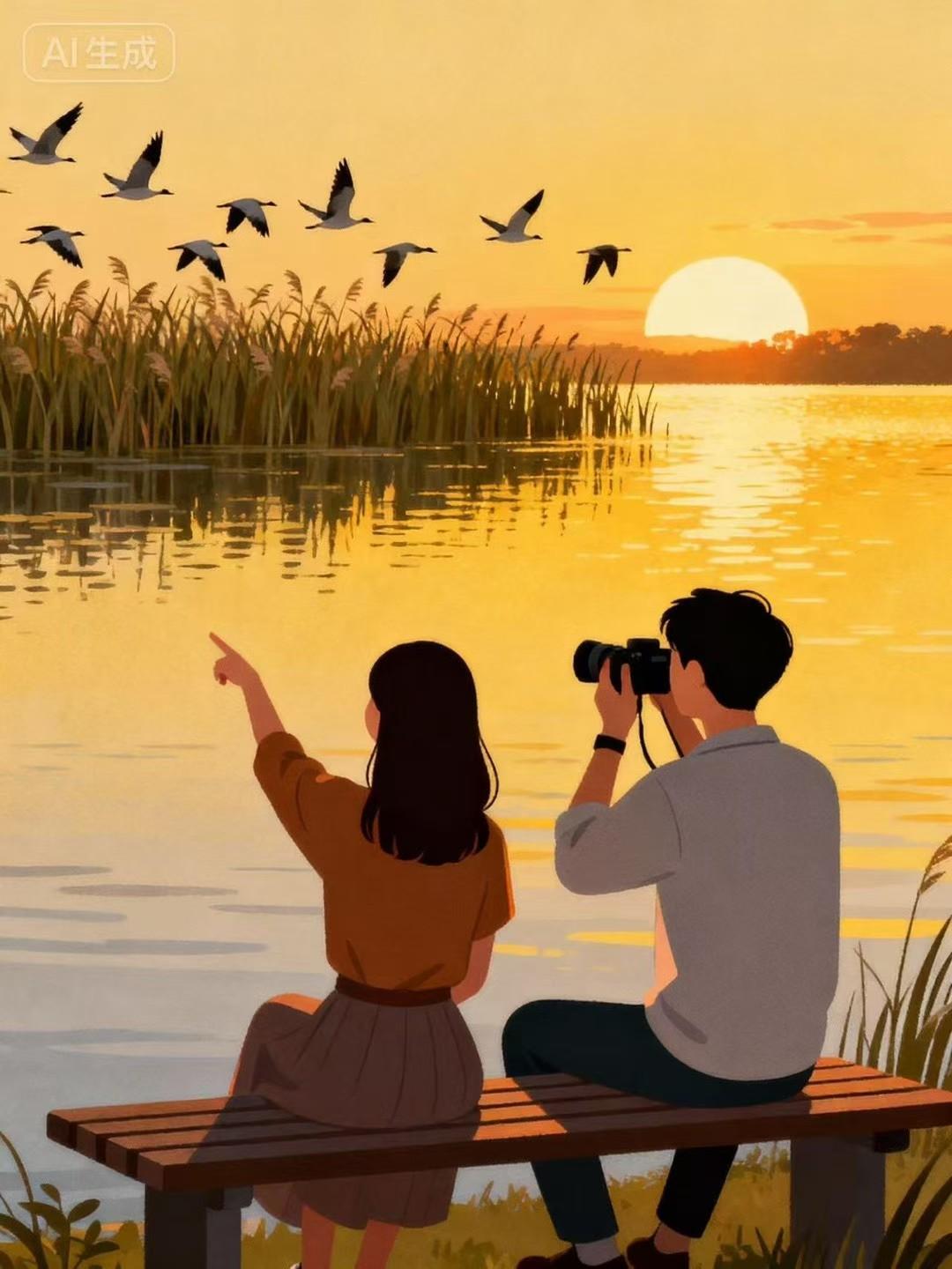 夕阳下的浪漫野餐，与爱人一起享受美好时光。🌅💕📸