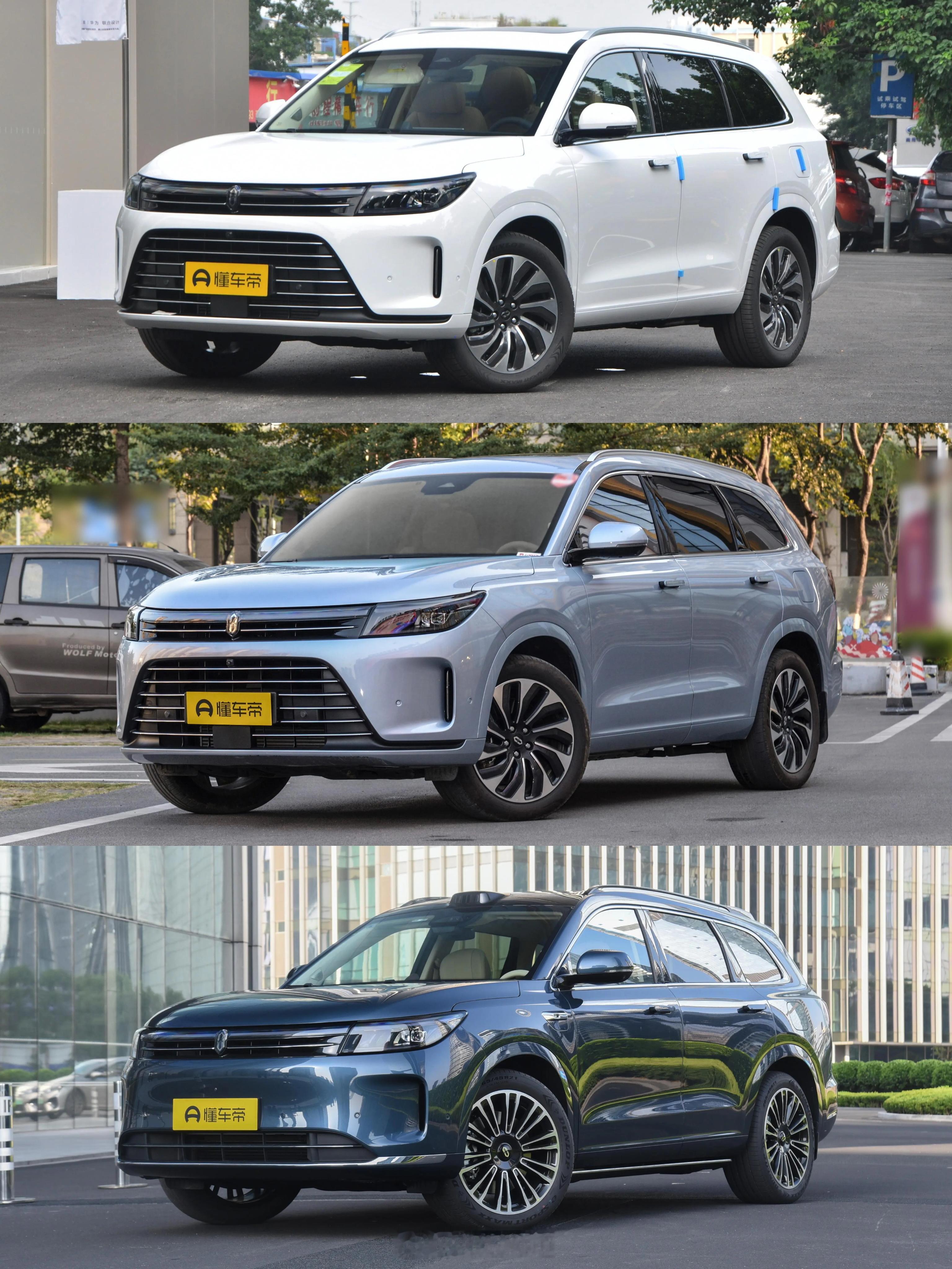 历代问界 M7 颜值对比～全新问界M7，侧面和尾部简直换了辆车看着更协调了，很适