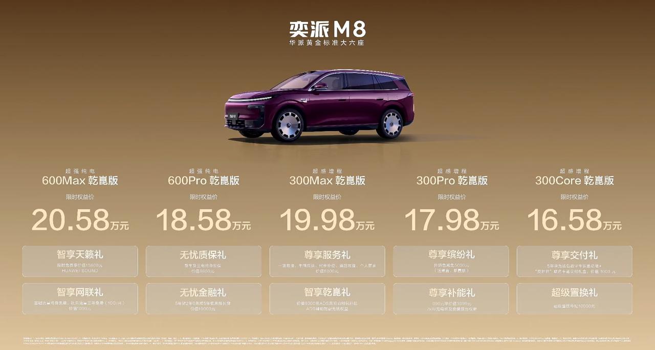 华派中大型六座SUV，5米车长、3米轴距，全系标配华为智能解决方案六件套，提供增