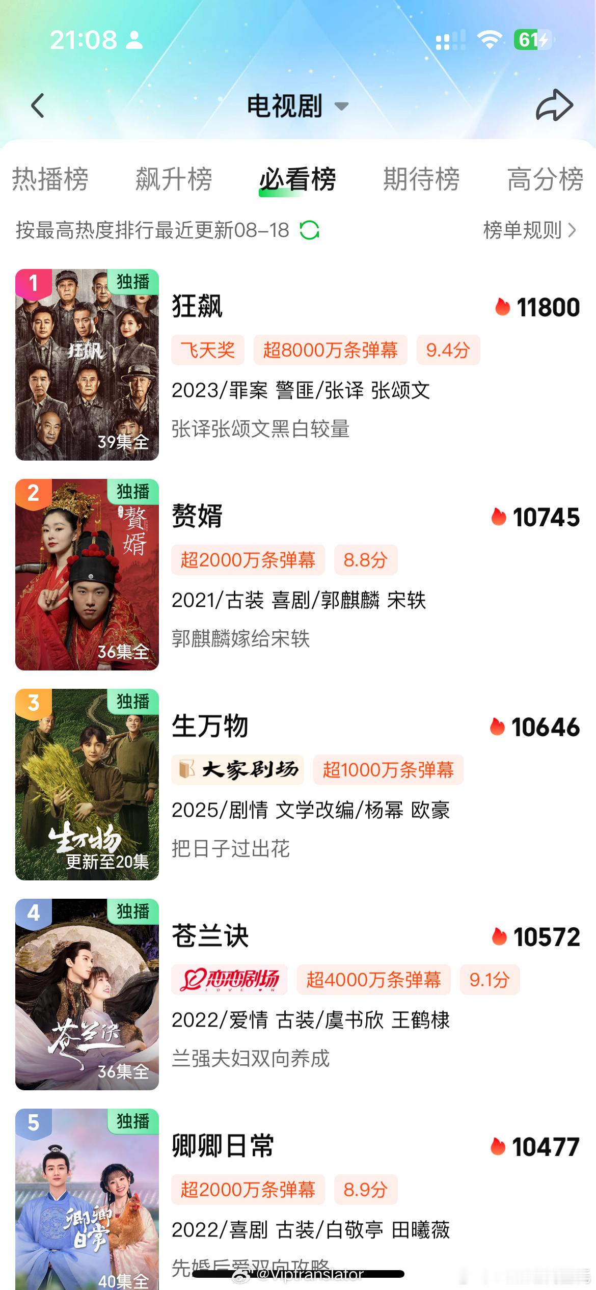 《生万物》云合单日破亿，热度峰值目前超越《苍兰诀》，成为桃家历史第三，可以说是爱
