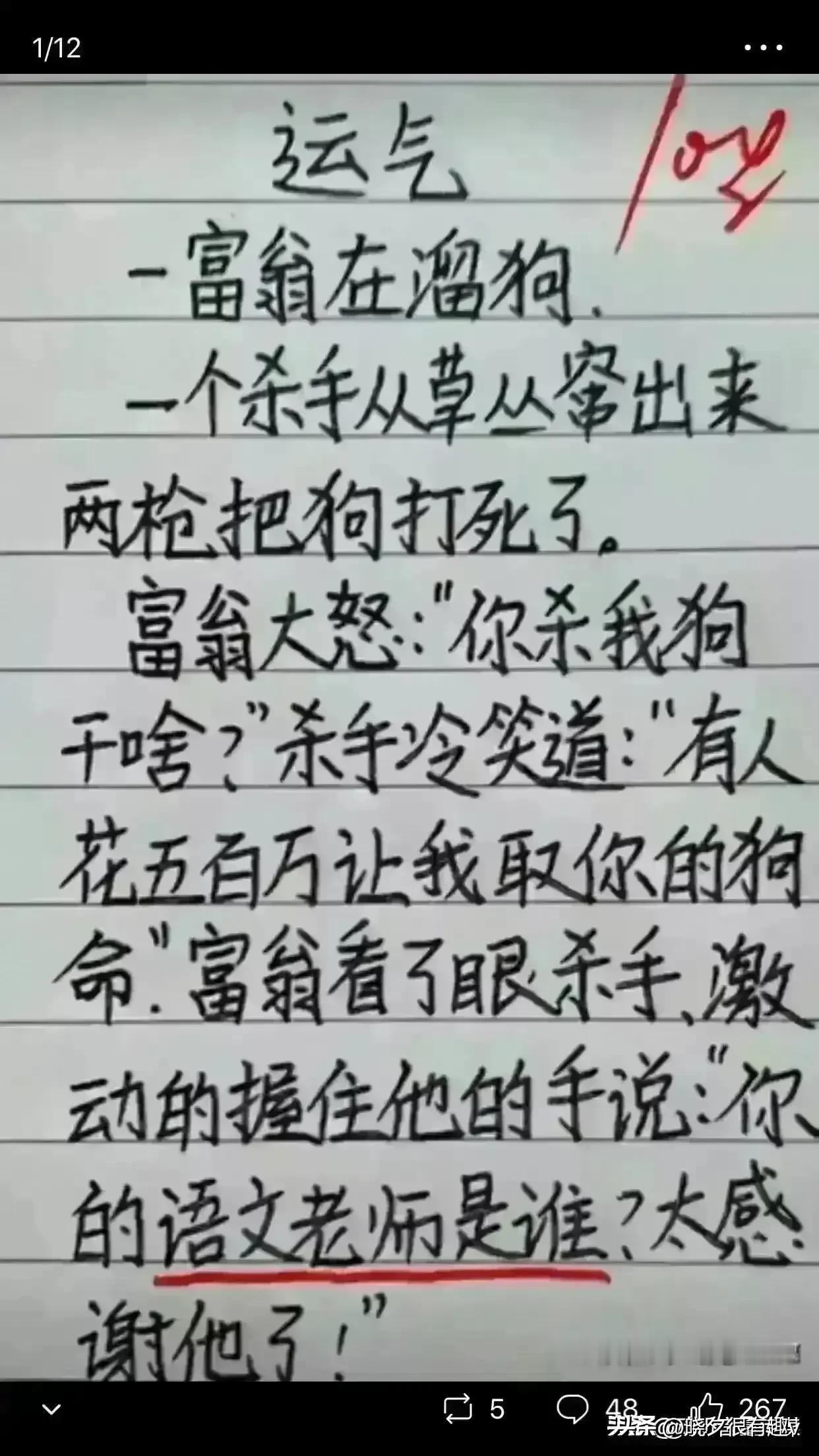 哈哈，想象力实在很丰富。
这杀手也太逗了，看几遍肚子笑痛。
我想问是哪个老师教导