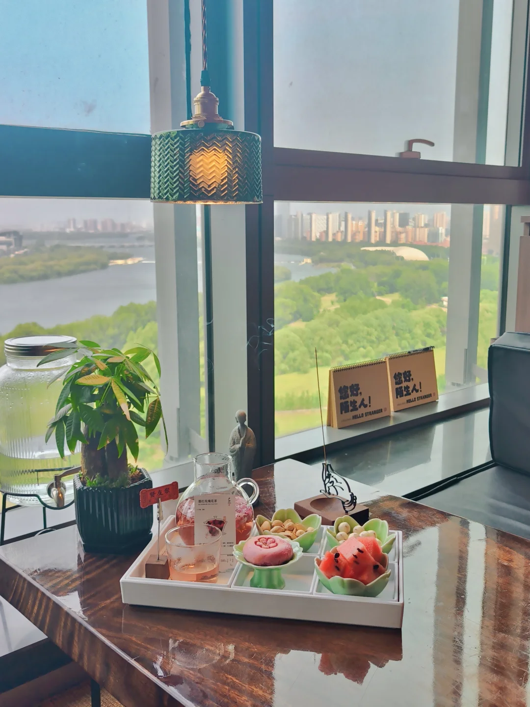 沈阳独一份🍵可以俯瞰河景的高空茶室