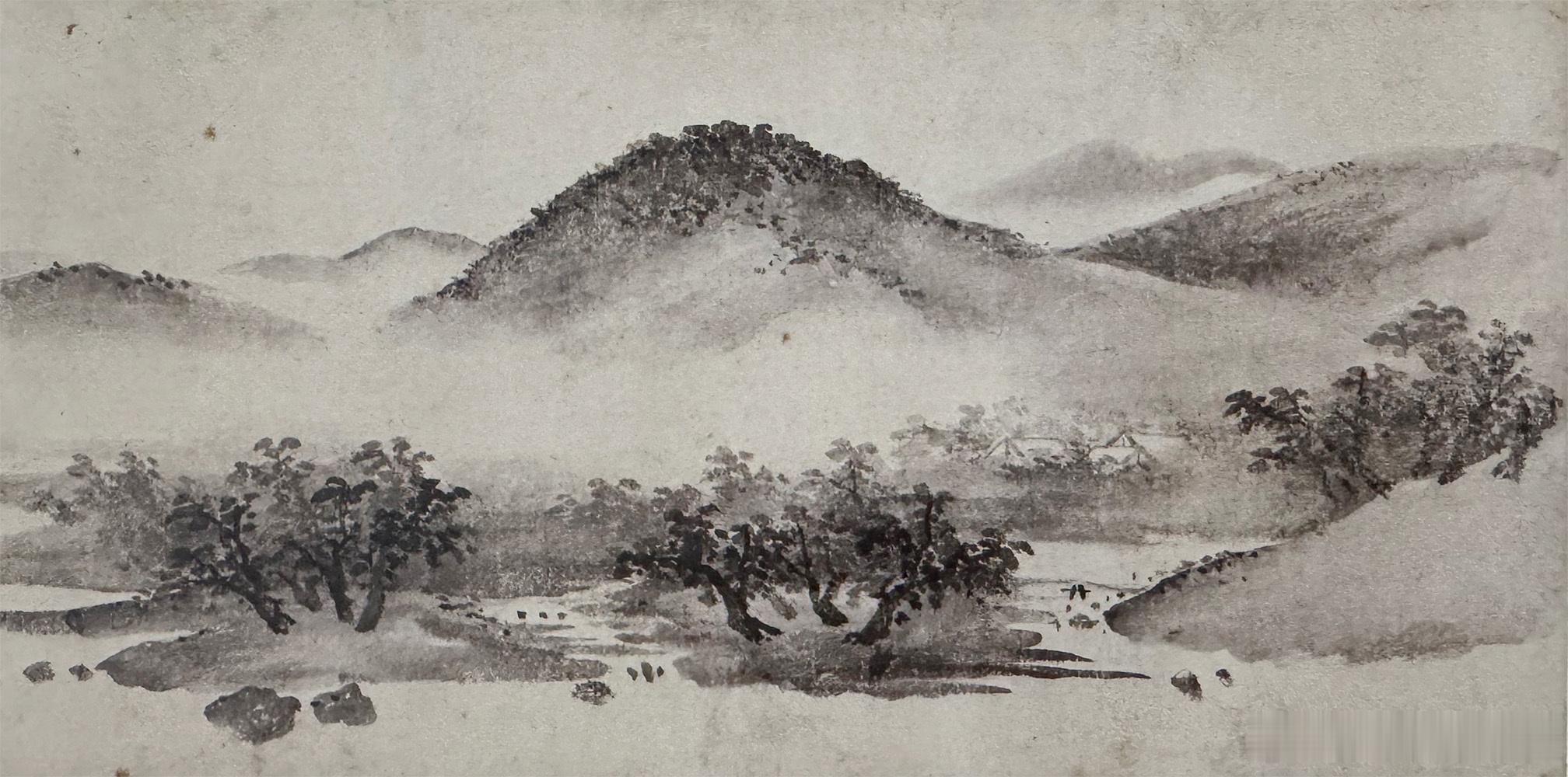 国史古风 【中华名画欣赏 《云山小景图》（谢环）】       《云山小景图》写