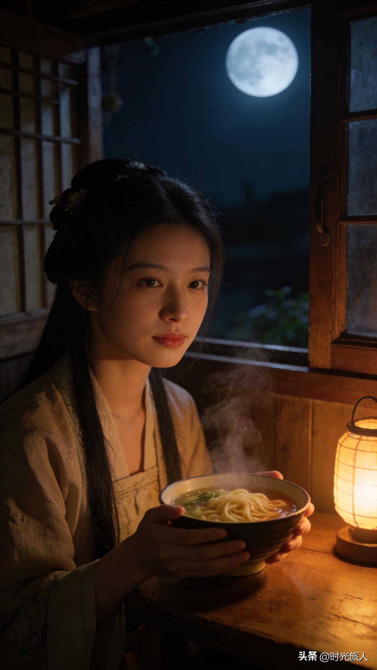 今天走在路上，不知怎么的风一吹就馋了，
脑子里冒出来一句，越念越暖：
“一碗热汤