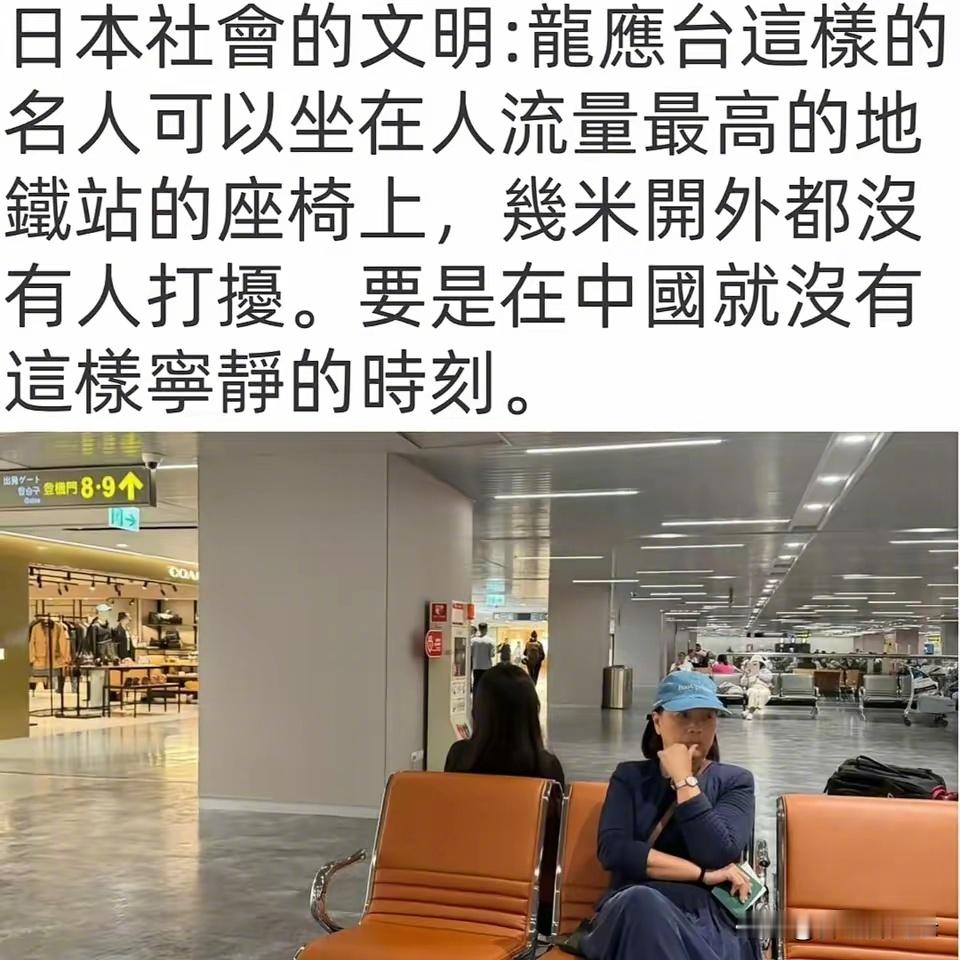 有人说龙应台在美国，没人搭理她，说明美国很文明！龙应台在日本，没人搭理她，说明日