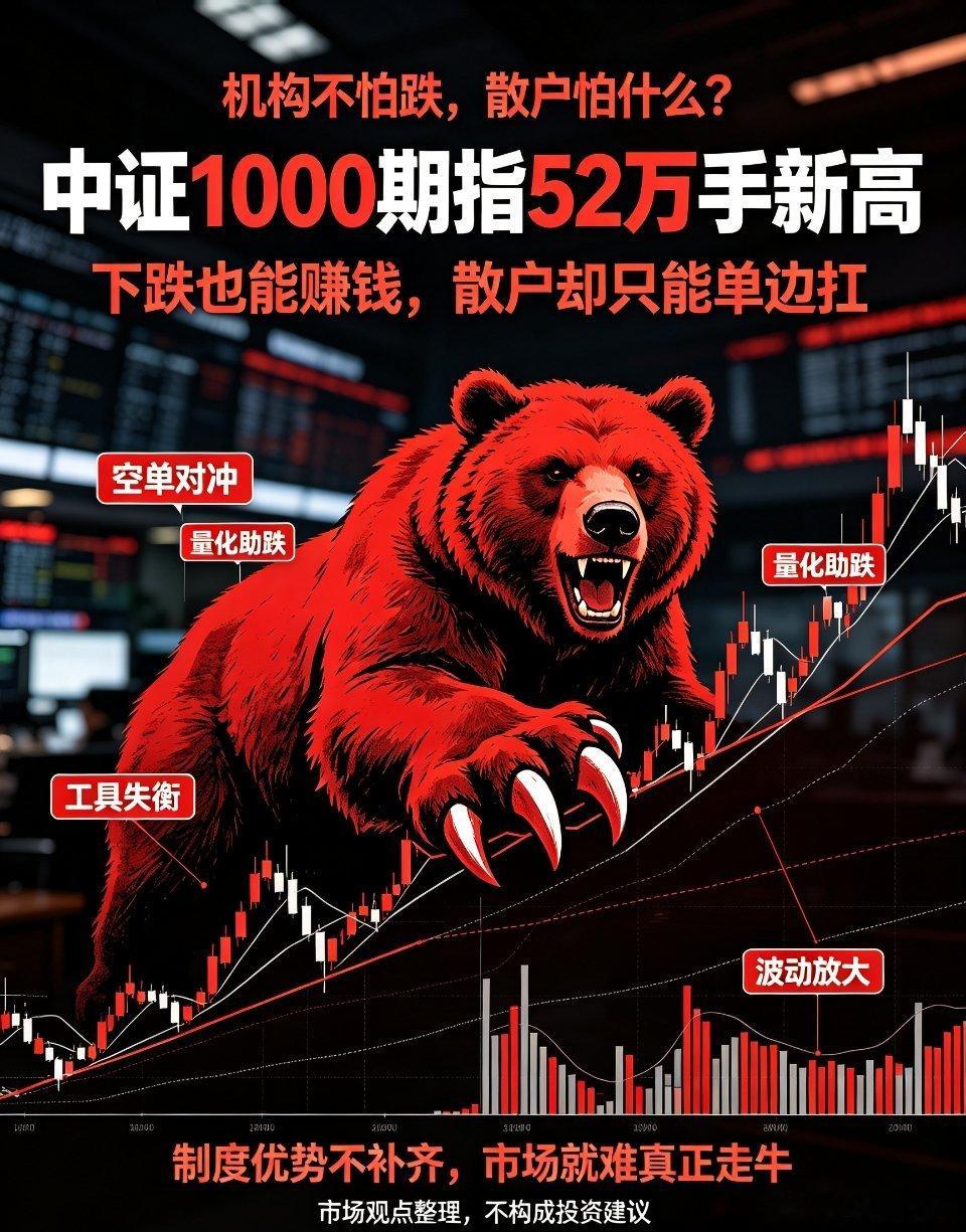中证1000股指期货持仓新高A股多空制度差异美股存储芯片全线拉升市场观点整理：中