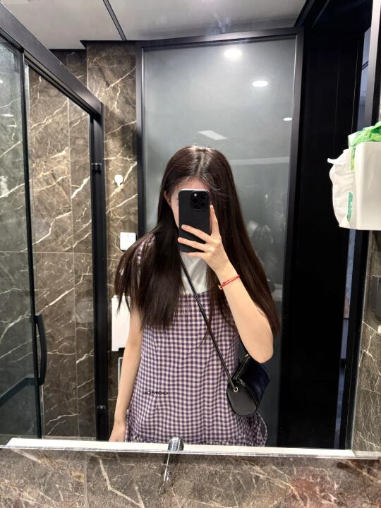 plog好爱这件紫色格子