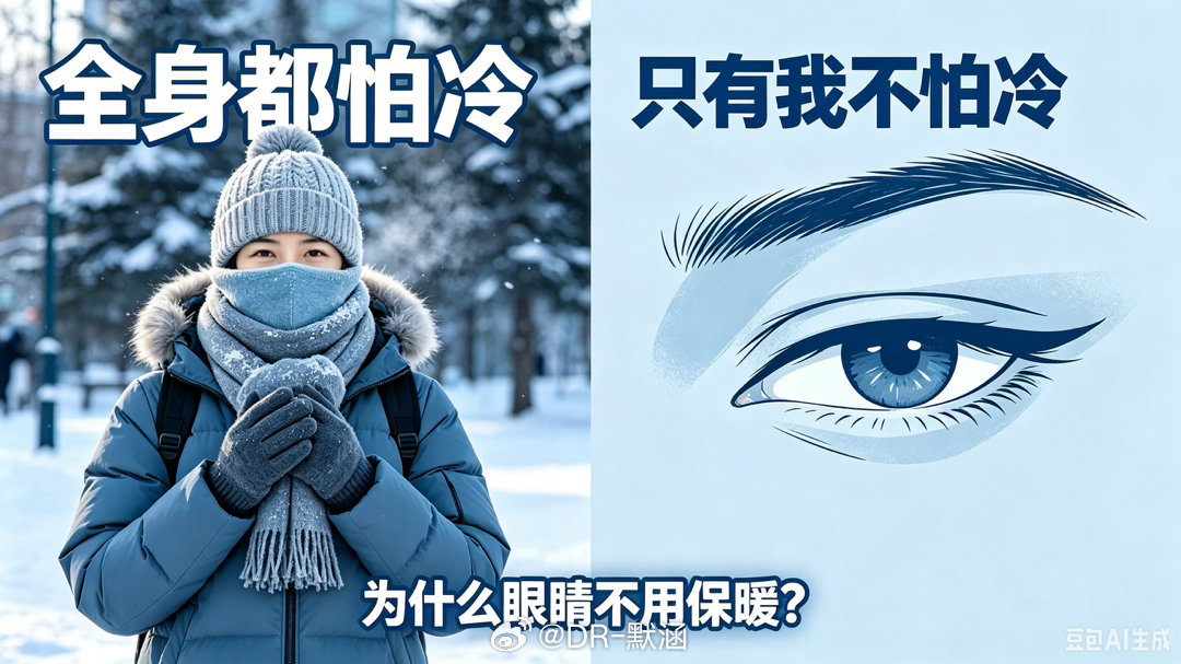 眼球是人体唯一没有痛觉神经的器官。所以冬天冷风吹进眼睛时，你感觉不到“冷”。真正