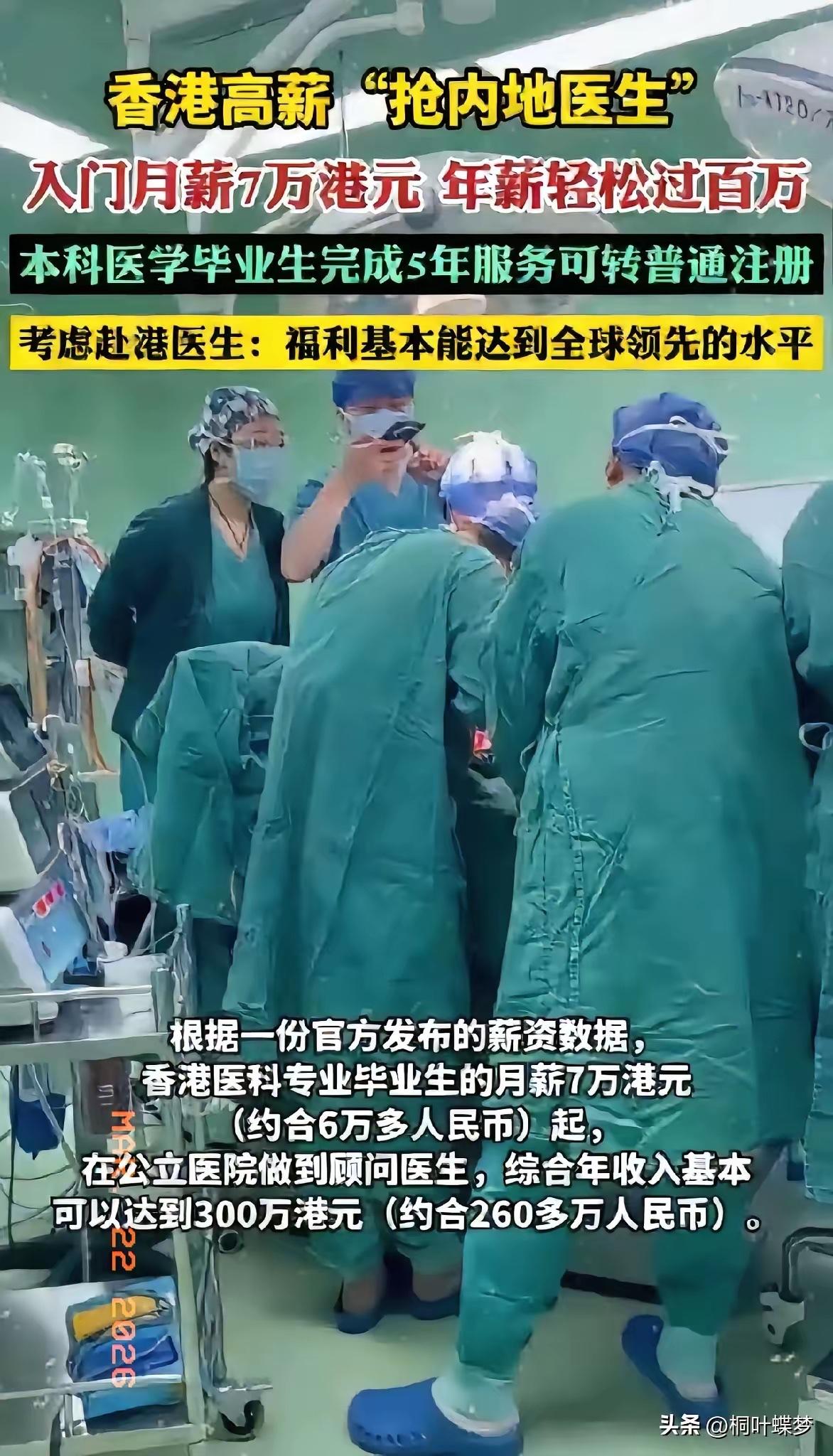 香港高校抢内地医生，月薪7万起！内地医生：羡慕了
​一根鱼刺，深圳取77块，香港