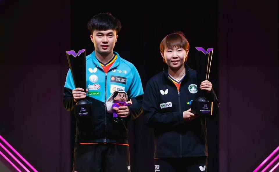 林昀儒朱雨玲登顶多哈冠军赛，国乒男、女单均折戟！
多哈冠军赛 于今日凌晨落幕，林