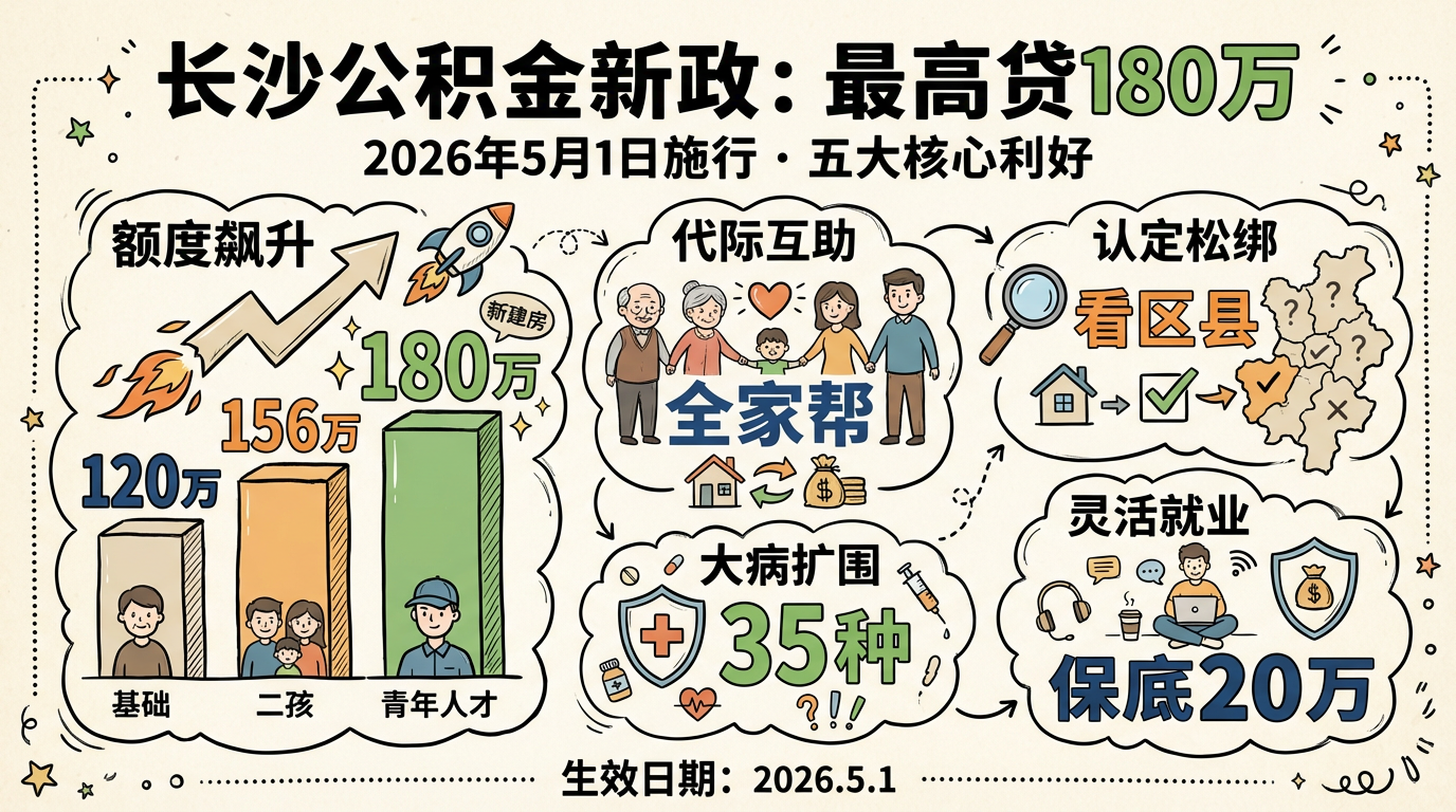 最高可贷180万！长沙公积金新政发布，“代际互助”成最大亮点