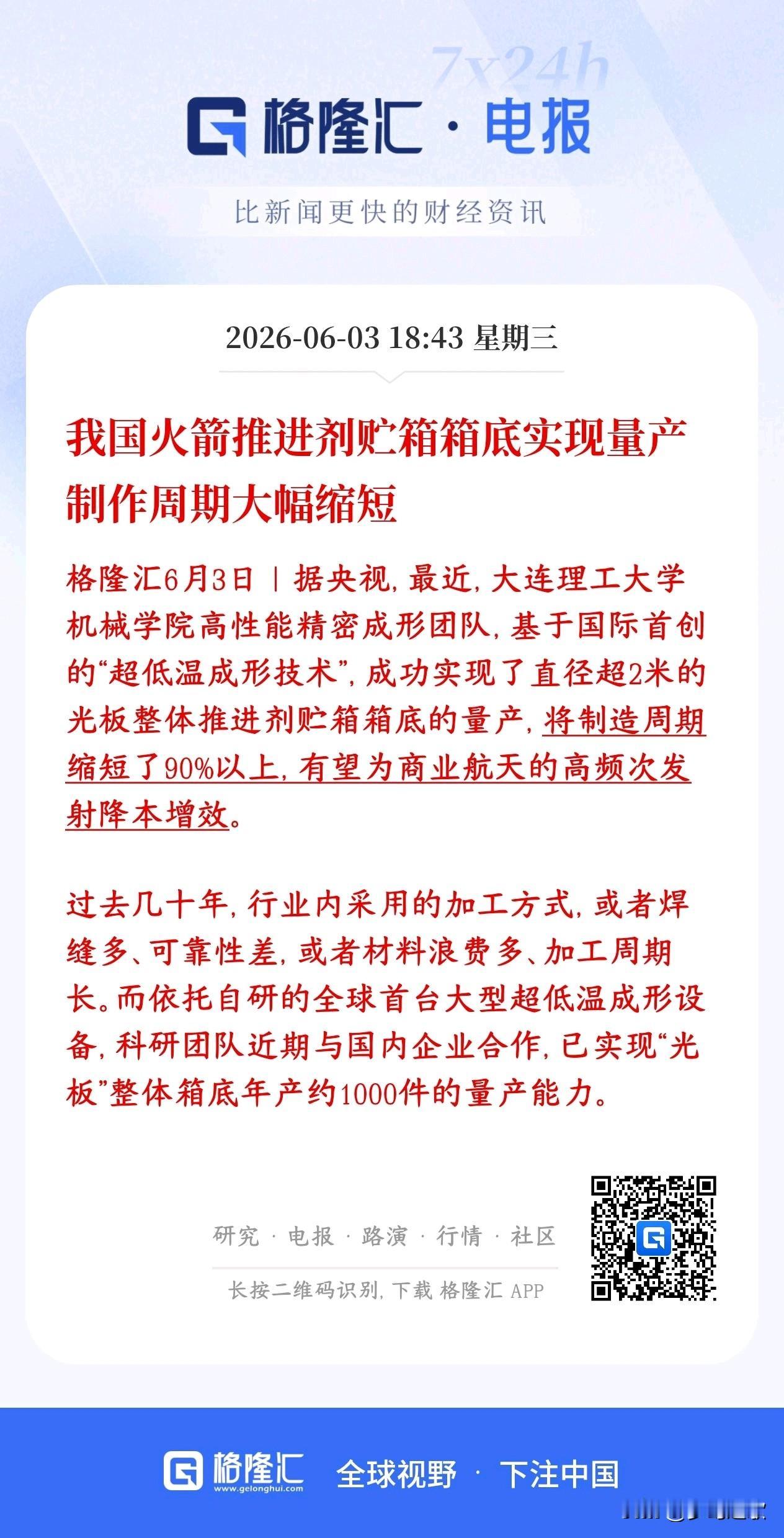 A股盘后，商业航天概念迎来利好，关键技术得到突破，全球独一份
火箭核心配件推进剂